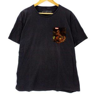 Ames Bros T-Shirt Men's Casual Black Short Sleeve Pocket Bear Graphic Cotton XL